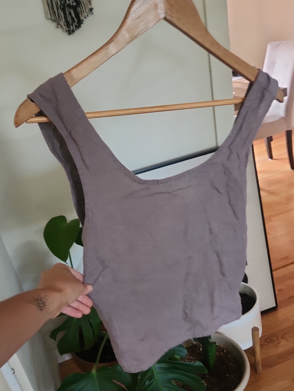 Amour Linen Pinafore Tank Top